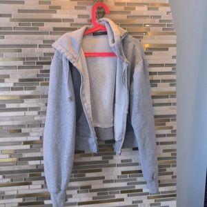 Lt. Grey Brandy❤️Melville crop hoodie